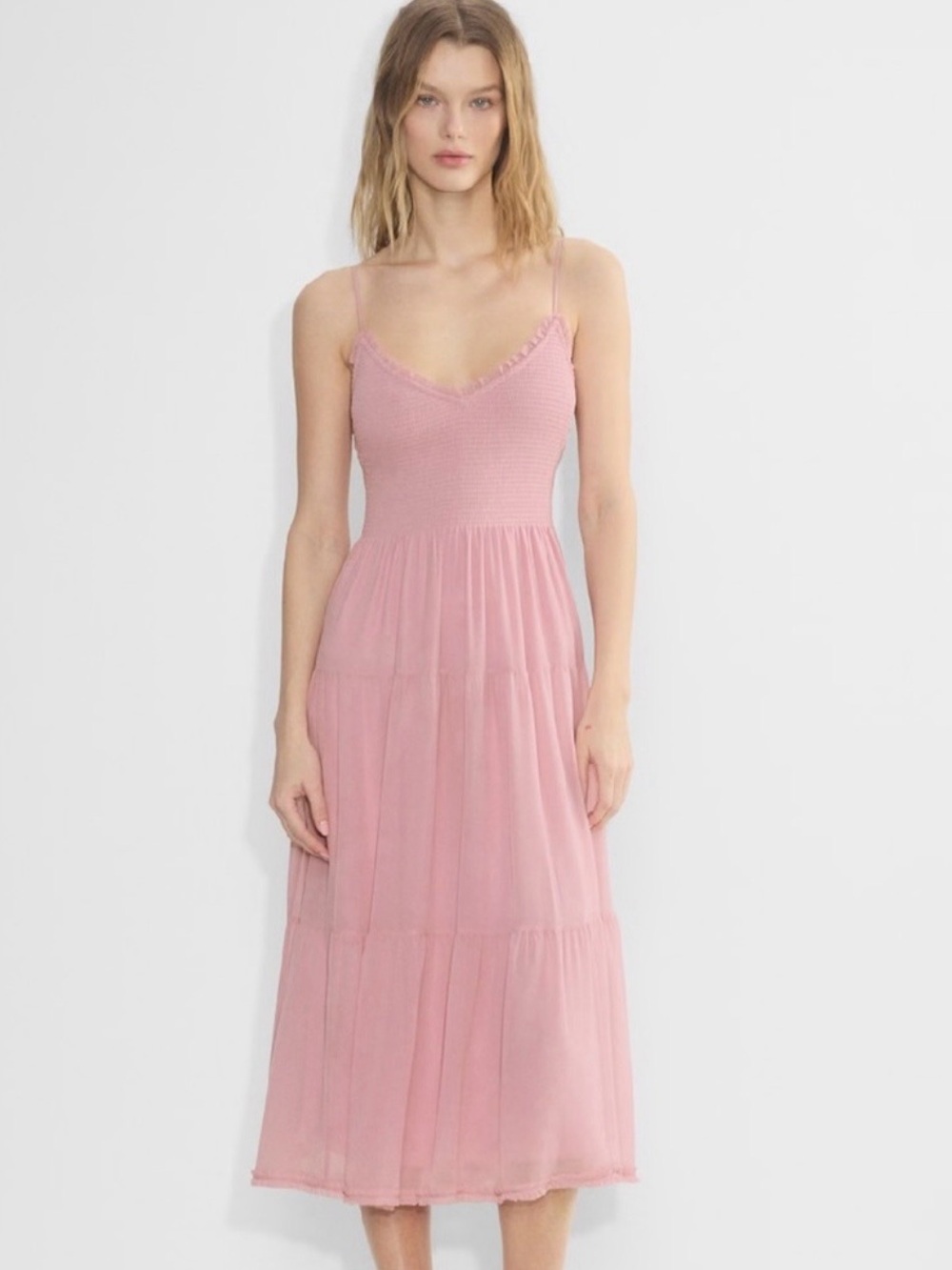 EUC ARITZIA x WILFRED - Dusty Pink Tuberose Midi Dress, Small